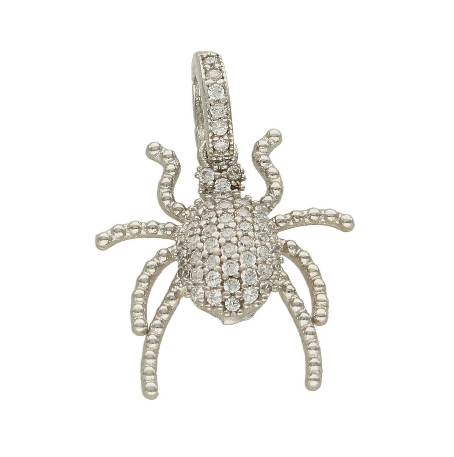 Srebrna zawieszka pająk z cyrkoniami DIA-ZAW-100599 TA-925. Zawieszkę można zestawić z delikatnym łańcuszkiem, dostępnym w naszej ofercie. Zawieszka srebrna to idealny pomysł na prezent dla kobiety..jpg